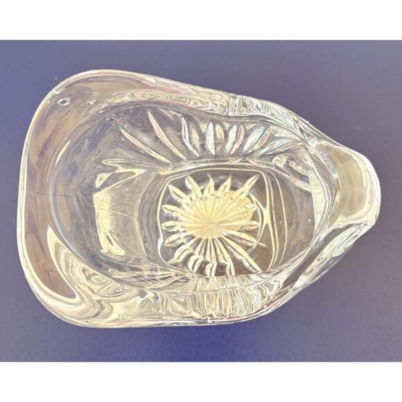Cristal Christmas Sleigh 24%Lead Crystal Glass Beautiful Cut Details - Picture 5 of 15